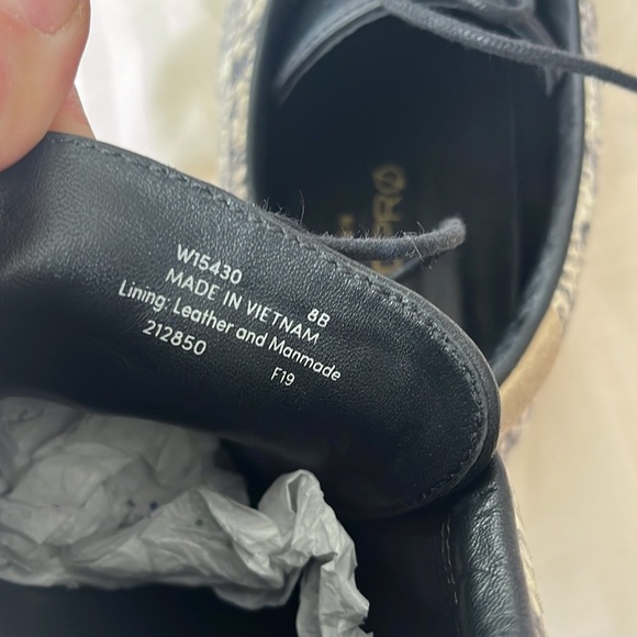 Cole Haan Black/Gray Snakeskin Leather Grandprø Spectator Lowtop Sneakers Sz 8 - Picture 5 of 16